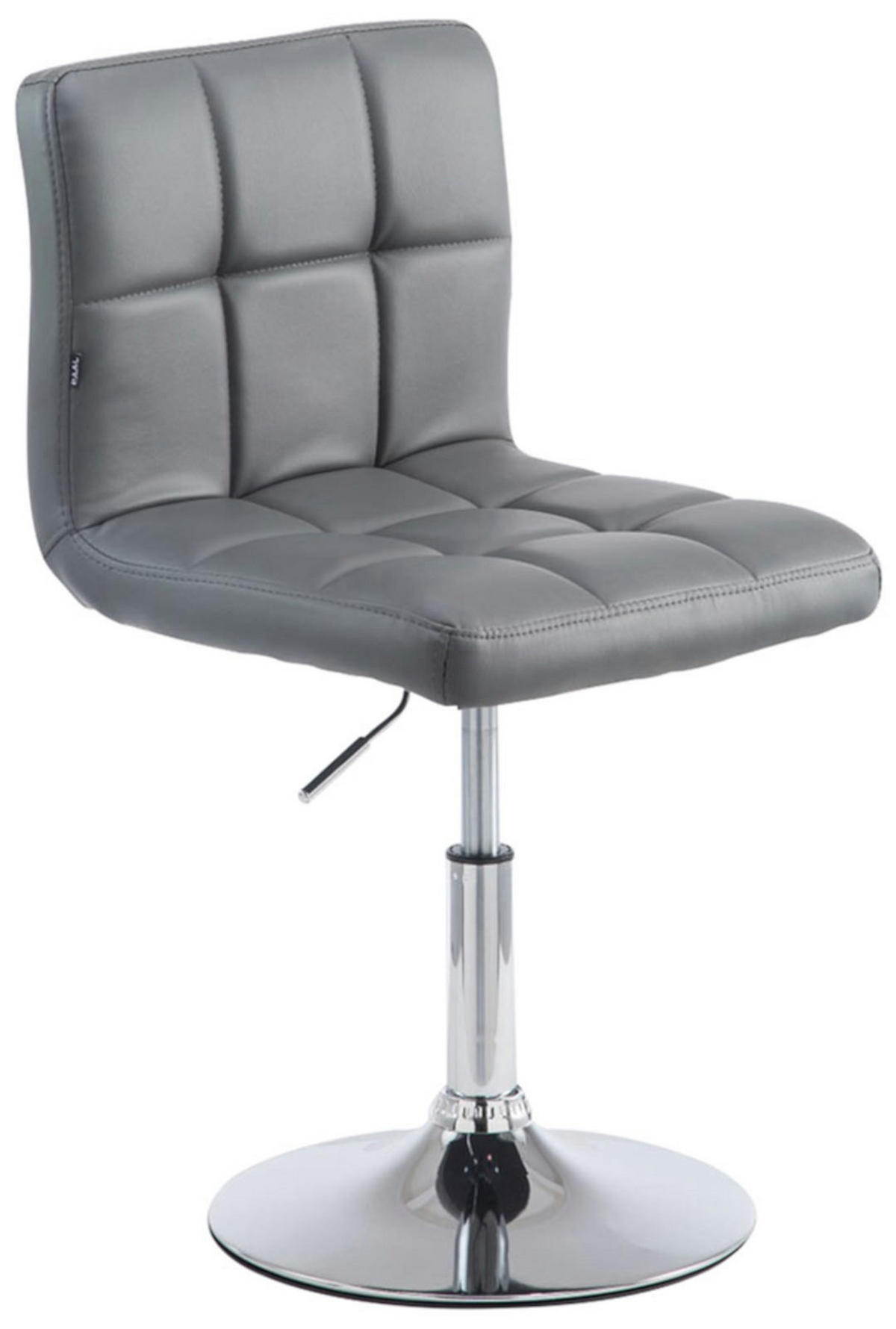 DREHSTUHL 4er Set Lederlook grau - Chromfarben/Grau, Textil/Metall (44/74/49cm) - CLP