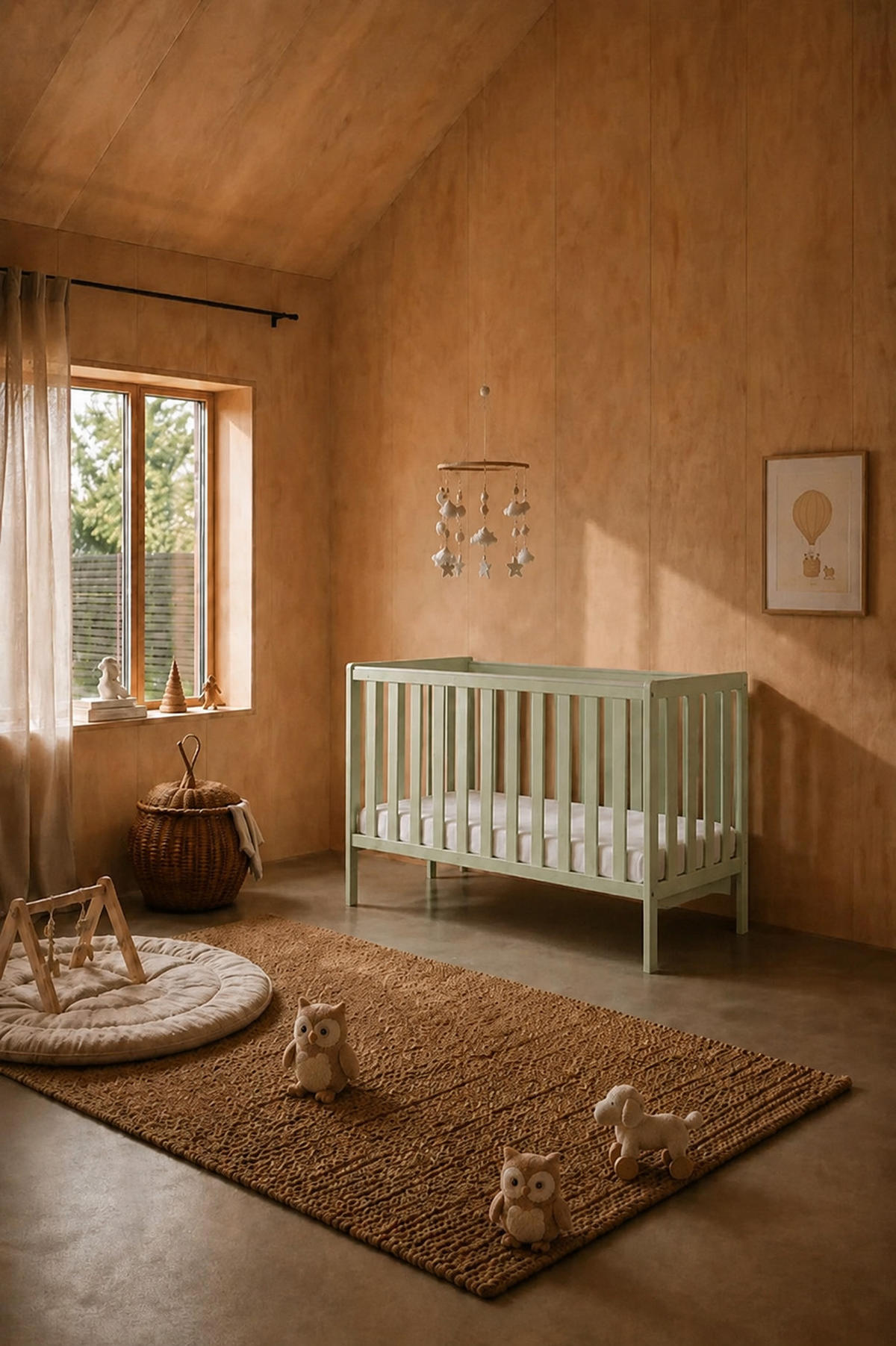 BABYBETT BeBino - Mintgrün, Holzwerkstoff (60/120cm) - kiki design