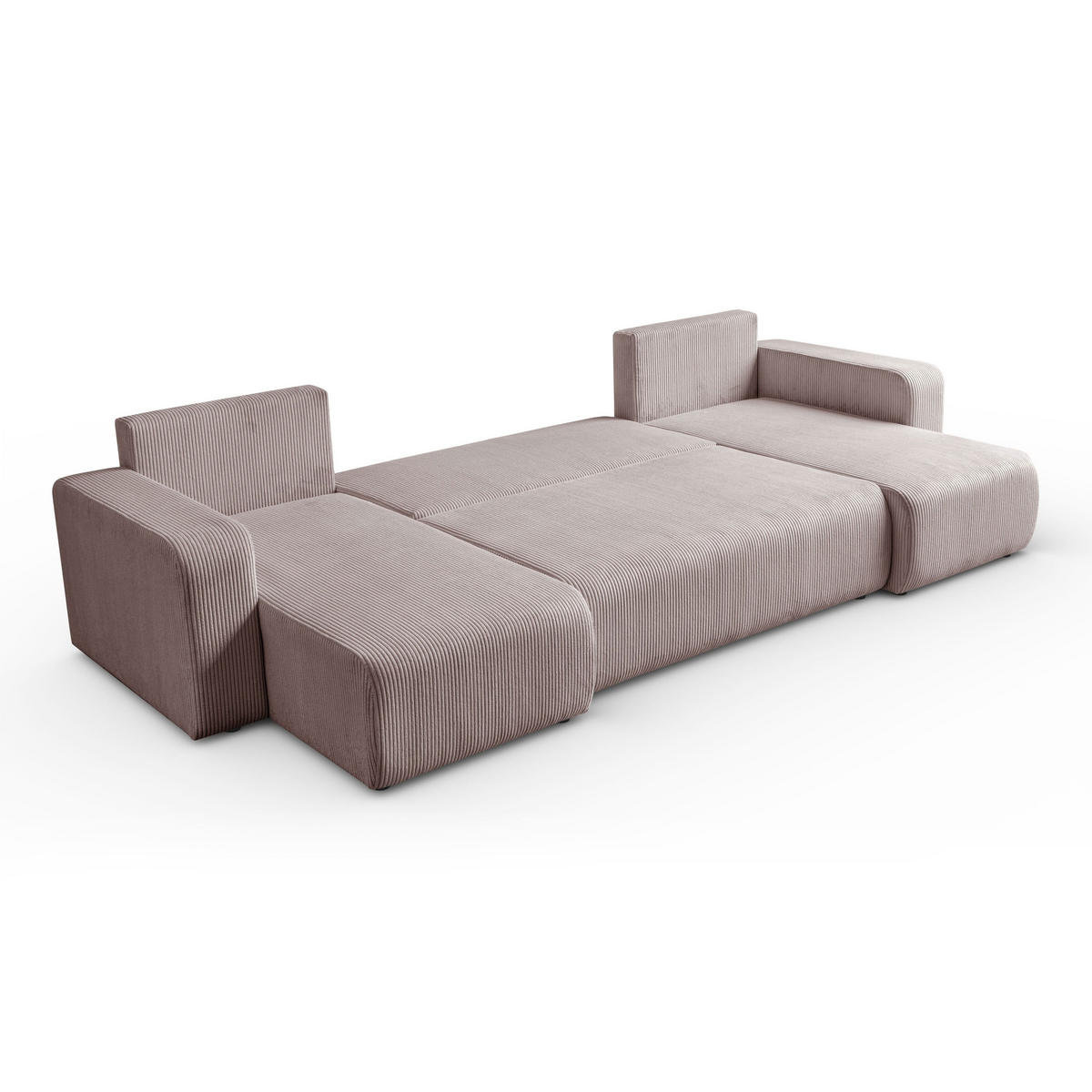 ECKSOFA PRESTIGE U mit Schlaffunktion, Poso 27 - Rosa, Textil (317/83/143cm) - Lookway