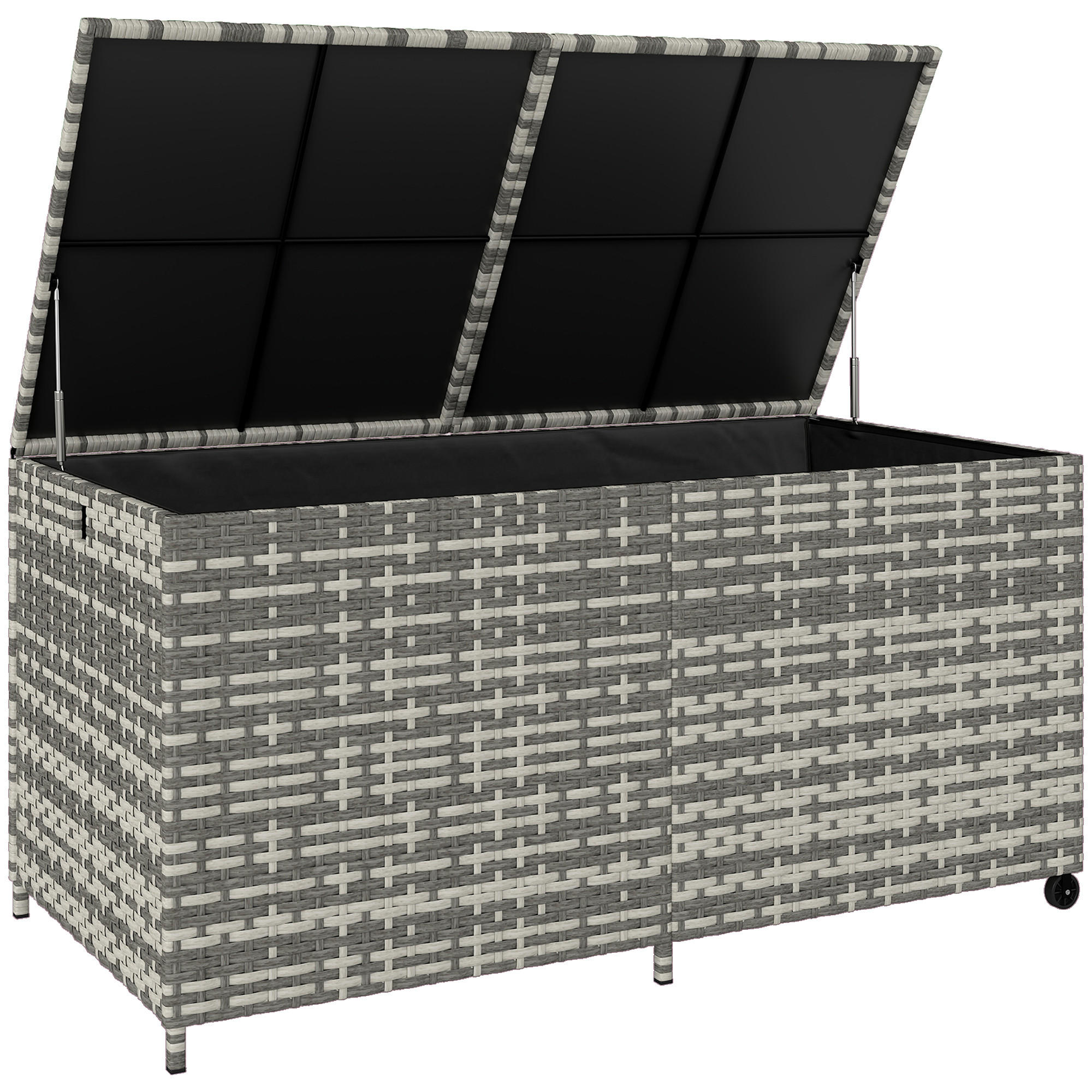 KISSENBOX DE-13708 650 Liter mit wasserdichtem Reißverschlussfutter - Grau, Metall (75/74/150cm) - ComfortXL