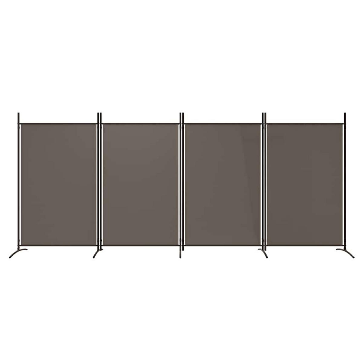 PARAVENT 4-teilig Anthrazit 346/180 Cm Stoff - Anthrazit, Textil (346/180/0.1cm) - vidaXL