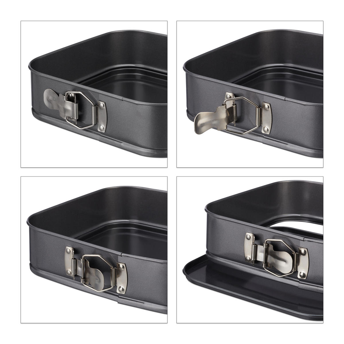 SÚPRAVA foriem na pečenie - antracitová, kov - Relaxdays