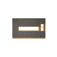 KÜCHENZEILE 420 cm - Nexa KÜ-LN-005 - in Grau / Matt - Grau, Holz (420/212/58cm) - ROYAL24_MARKT
