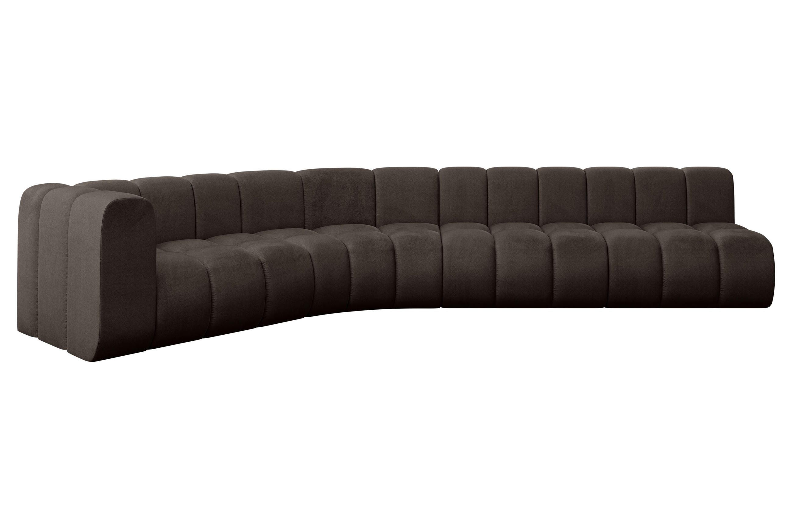 ECKSOFA modulares Sofa Karex-L2 - 399x194x70 cm Braun - Braun, Holzwerkstoff/Textil (399/194cm) - ALTDECOR