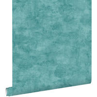 TAPETE Betonoptik 53 cm x 10.05 m - Türkis, Papier (53/1000cm) - ESTAhome