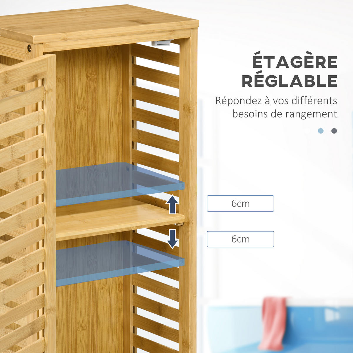 BADEZIMMERSCHRANK Natur 30/19,9/70 cm - Naturfarben, Holz (30/70/19.9cm) - PANGIVO