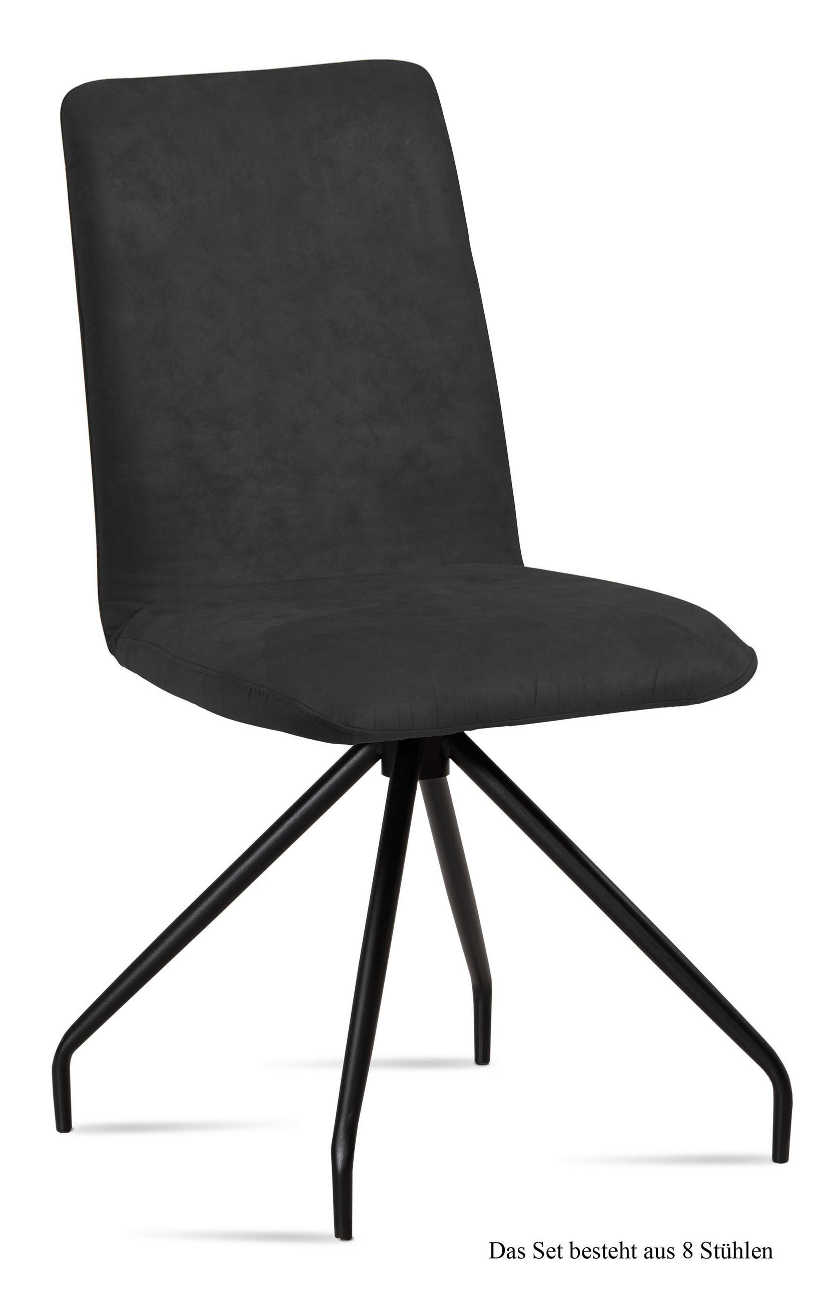 ESSZIMMERSTUHL (8er-Set) Desiri 47x92x60 Schwarz/Anthrazit - Anthrazit/Schwarz, Kunststoff (60/92/47cm) - 58aufmkessel
