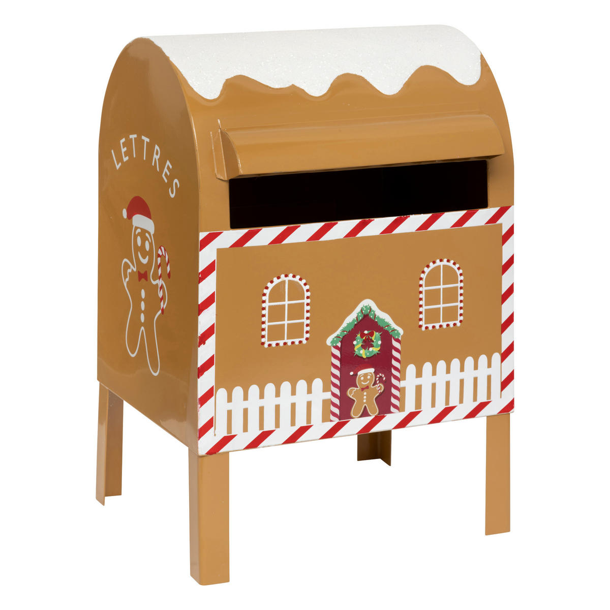 BRIEFKASTEN Metall Weihnachtsmann 34 cm - Goldfarben, Metall (16/34/20.5cm) - Atmosphera Createur d´interieur