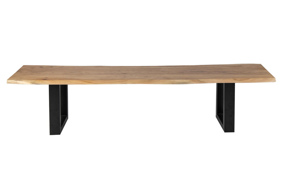 SITZBANK NOAH - Beige/Schwarz, Holz/Metall (180/47/42cm) - SAM