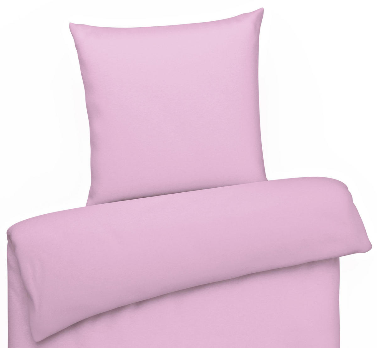 MAKO-SATIN-BETTWÄSCHE 155x220 Bettbezug einfarbig 100% Baumwolle - Uni Flieder - Flieder, Textil (155/220cm) - Carpe Sonno