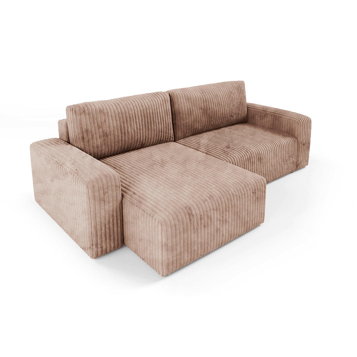 ECKSOFA Angela 3 Sitzplätze Hellbraun - Braun, Holz (252/149cm) - Petits-meubles