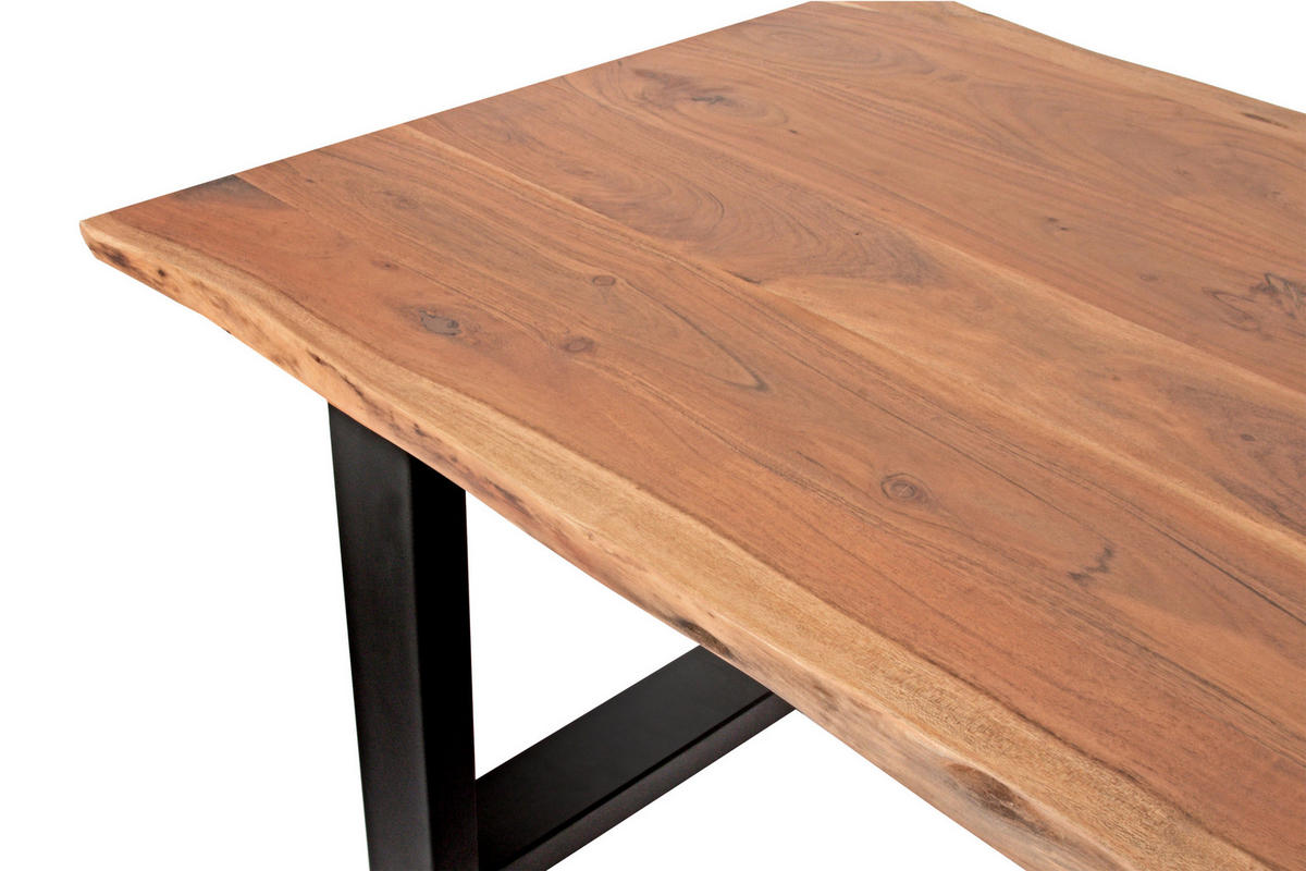COUCHTISCH INSA - Beige/Schwarz, Holz/Metall (75/140/43cm) - SAM