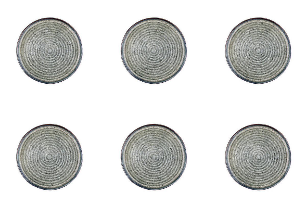 TELLER Zen Ø17cm - 6er-Set - Naturfarben - Grau, Keramik (17cm) - Björn