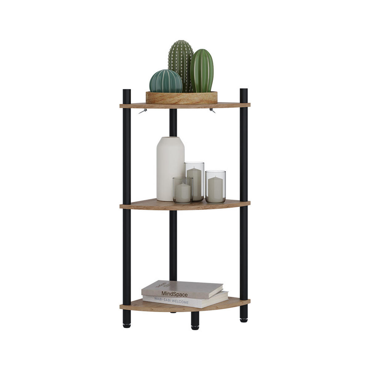 ROHOVÁ POLICE Bivio Zlatý dub power/antracit - medově dubová, kompozitní dřevo (29/72/29cm) - Vicco