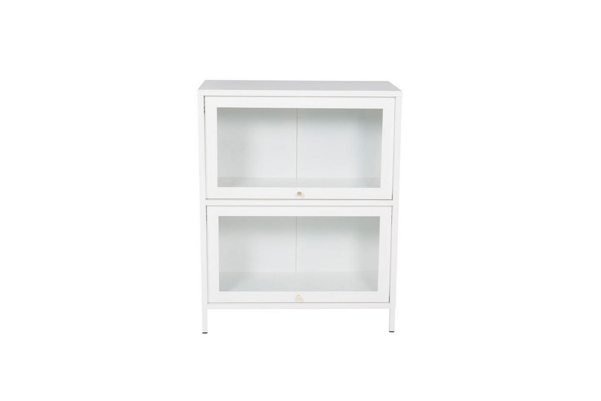 VITRINE weiß - Weiß, Holzwerkstoff (80/100/40cm) - ebuy24