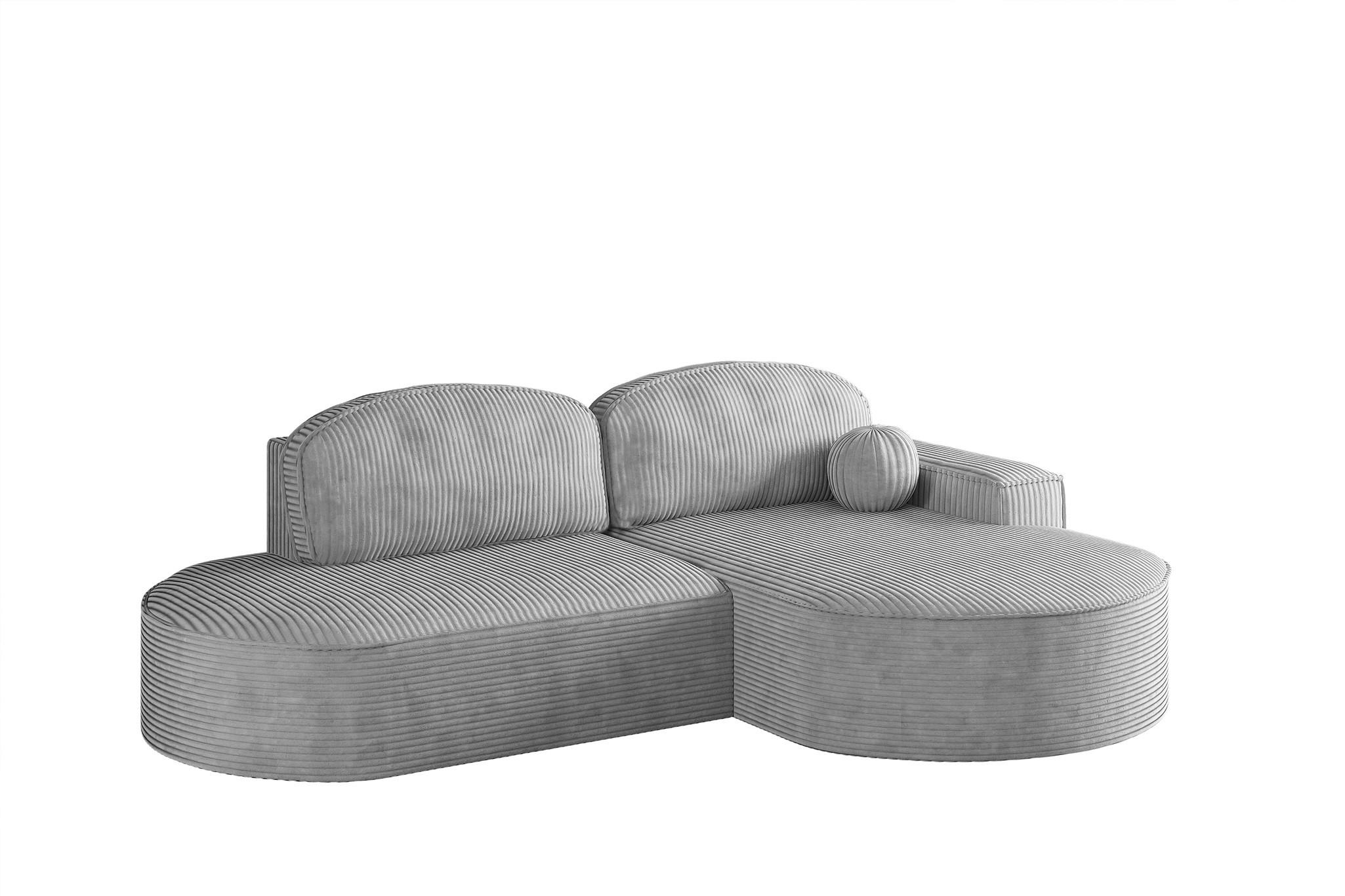 Fun Möbel Ecksofa Hellgrau 278x179 cm