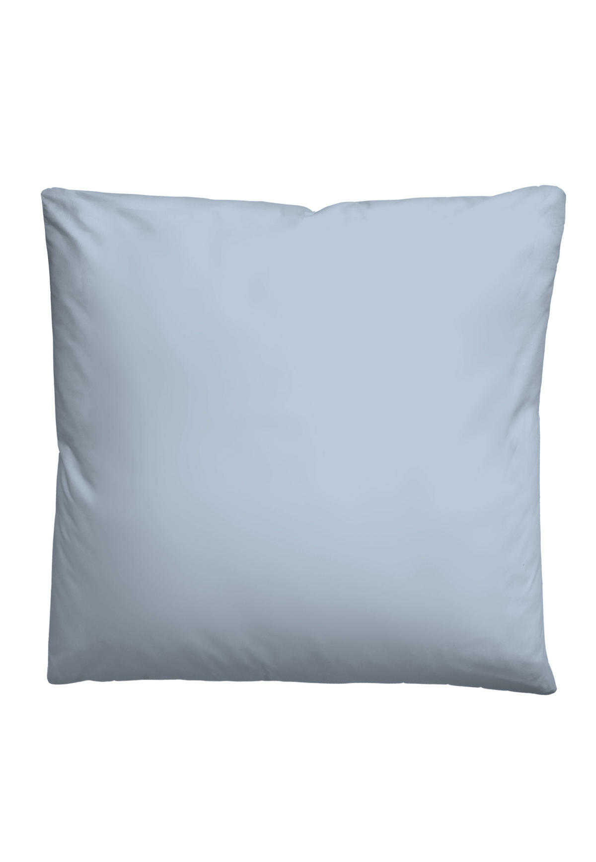 BETTWÄSCHE-GARNITUR Flanell UNI taubenblau, 135x200 cm + 80x80 cm - Blaugrau, Textil (135/200cm) - biberna