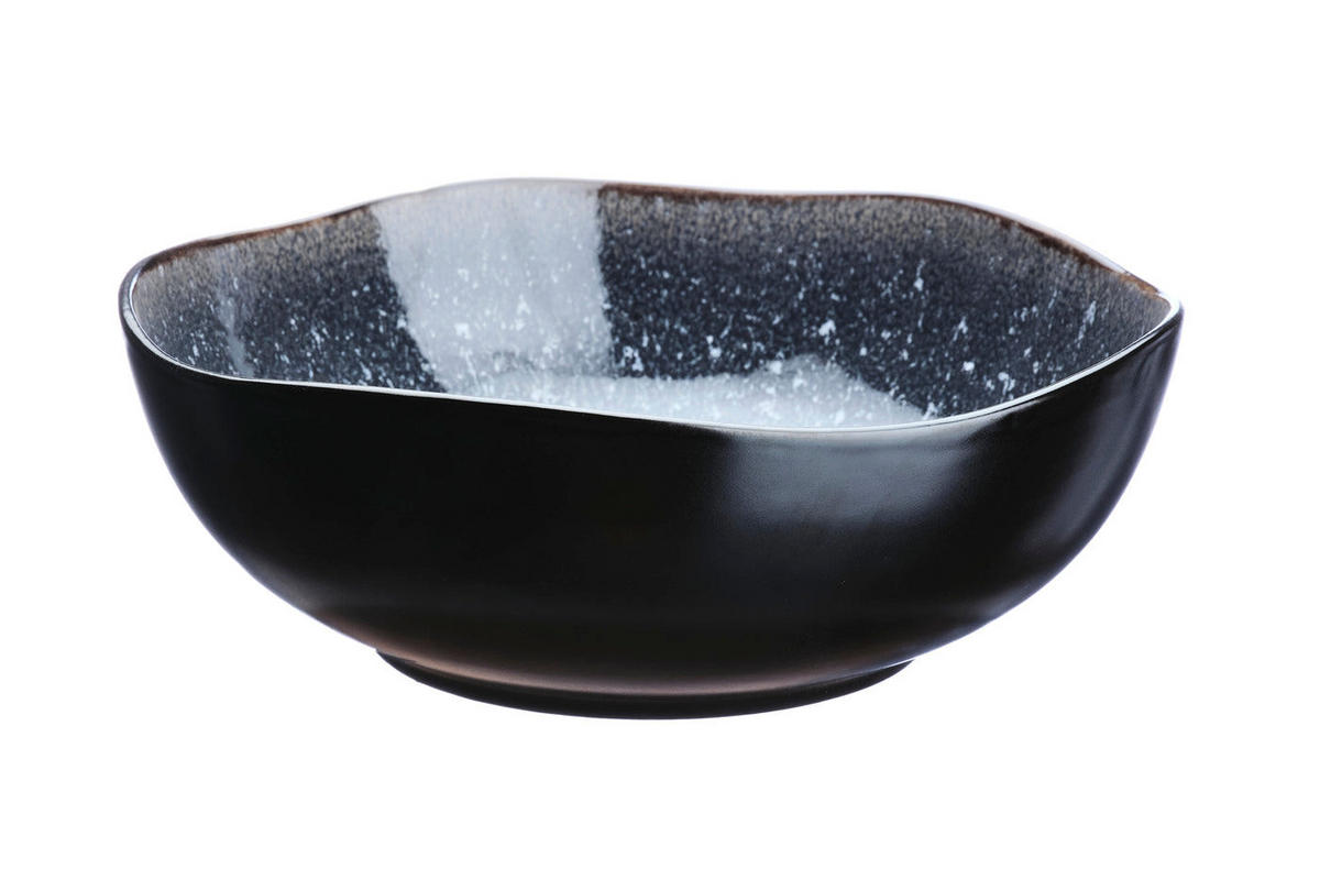 SALATSCHALEN Iris Ø24cm und Ø28,5cm - 2er-Set - Nachtblau - Blau, Keramik - Björn