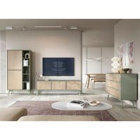 WOHNZIMMER-SET 3-TLG. Fareham-160 - Grün, Holzwerkstoff (344/160/38cm) - Lomado