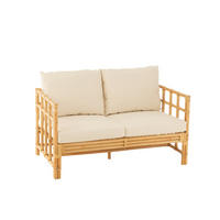 SOFA ELISE - Rottan - Natürliche - 2-Sitzer - Naturfarben, Naturmaterialien (73/64/127cm) - J-Line
