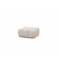 HOCKER Modularer, Bouclé-Stoff Abriamo, Beige, Selia - Beige, Holz (95/40/95cm) - Kaiser Möbel
