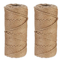 2XJUTESCHNUR - Hellbraun, Textil (9/9/20cm) - Relaxdays