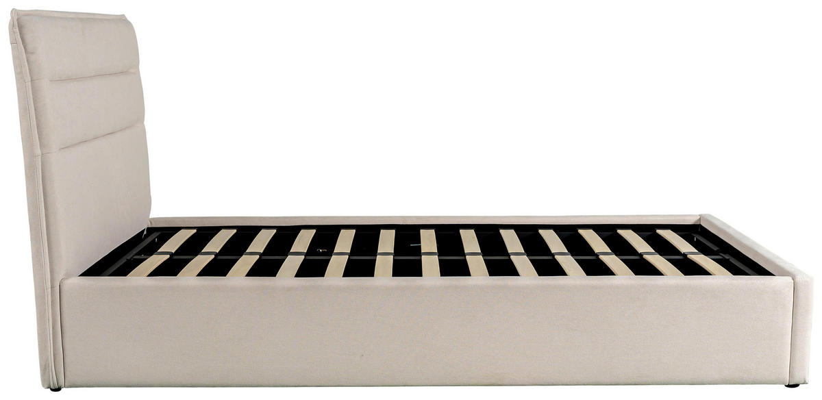 POLSTERBETT Sienna Beige ca. 90 / 200 cm - Beige, Holz - Based