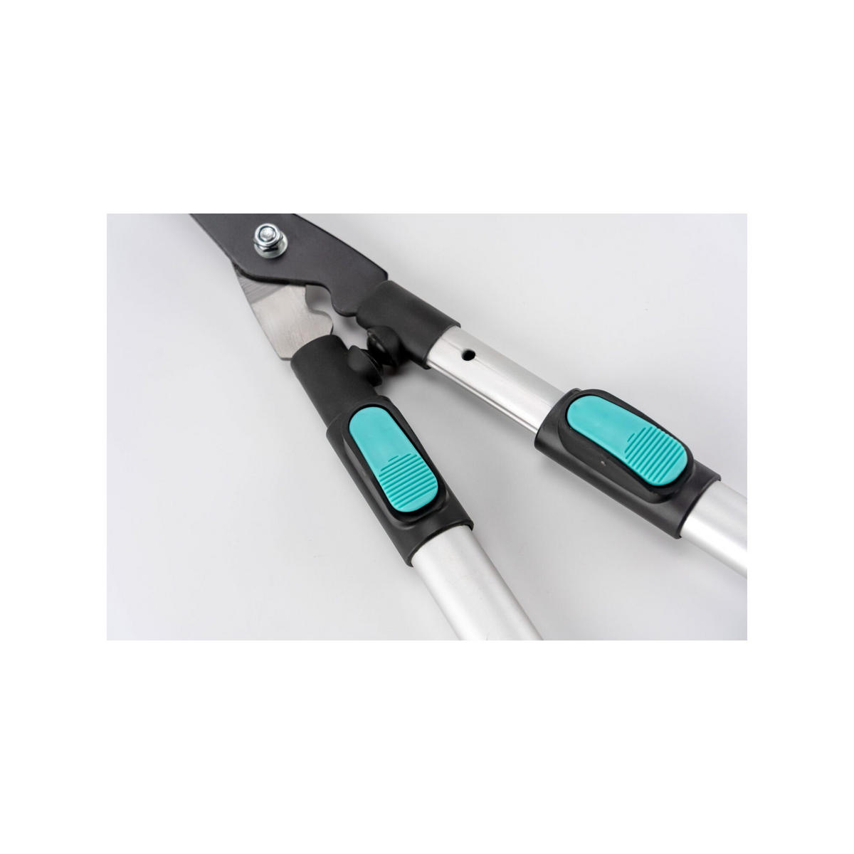 HECKENSCHERE mit gerader Klinge - Suan - Teleskopstiel - Abmessungen: 62-80 x 19-25 x 3 cm - Schwarz, Metall (25/3/80cm) - SUAN