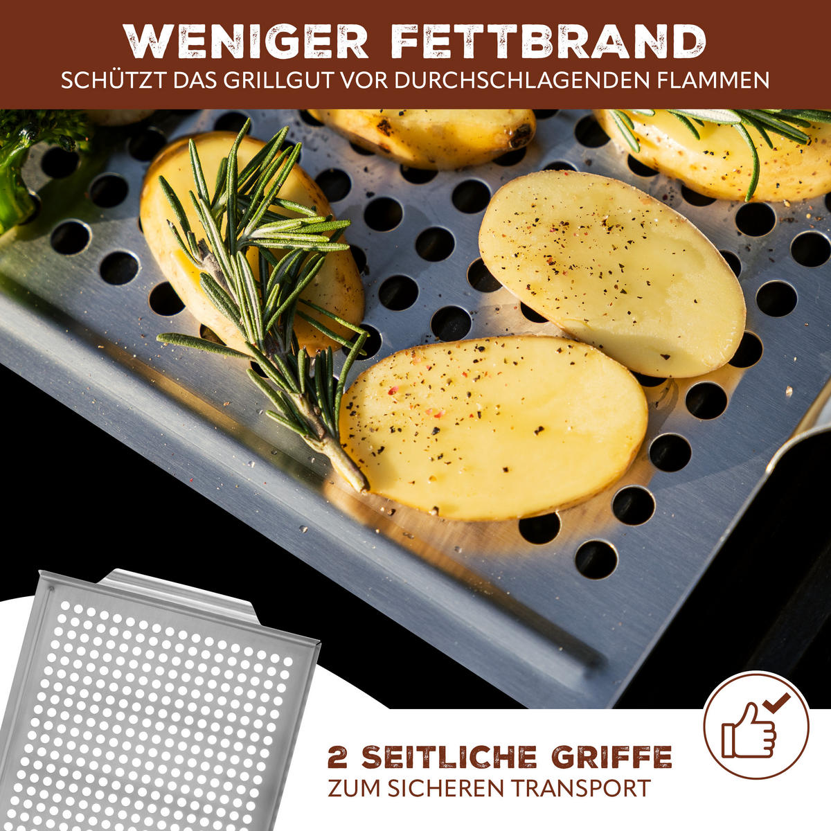 GRILLPLATTE, silber, Edelstahl - Edelstahlfarben, Metall (39.5/3/29cm) - bremermann