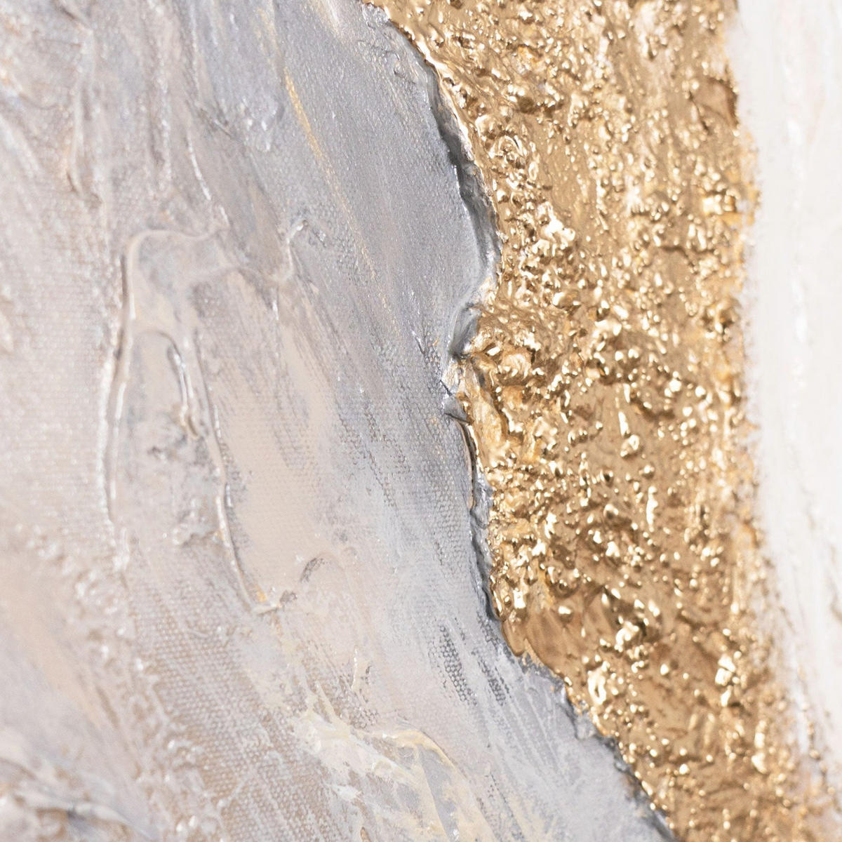 GEMÄLDE Strahlende Ströme Schattenfugenrahmen Beige 120x80 cm - Beige, Holz (120/80cm) - YS-art gallery