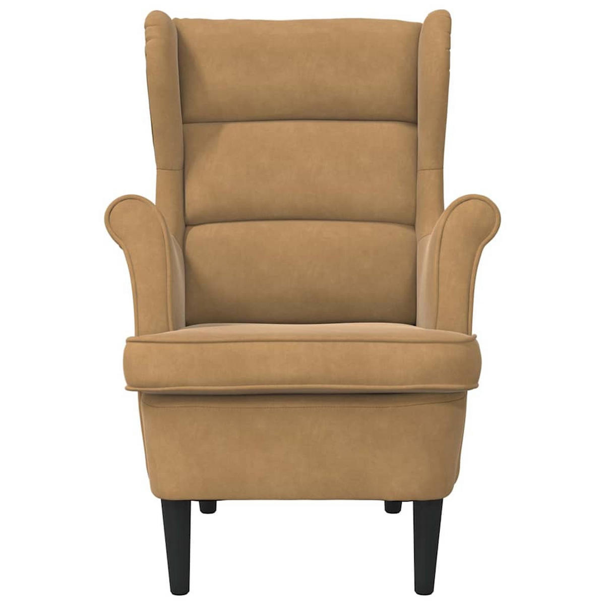 SESSEL BRAUN SAMT - Braun, Textil (84/100/74cm) - vidaXL