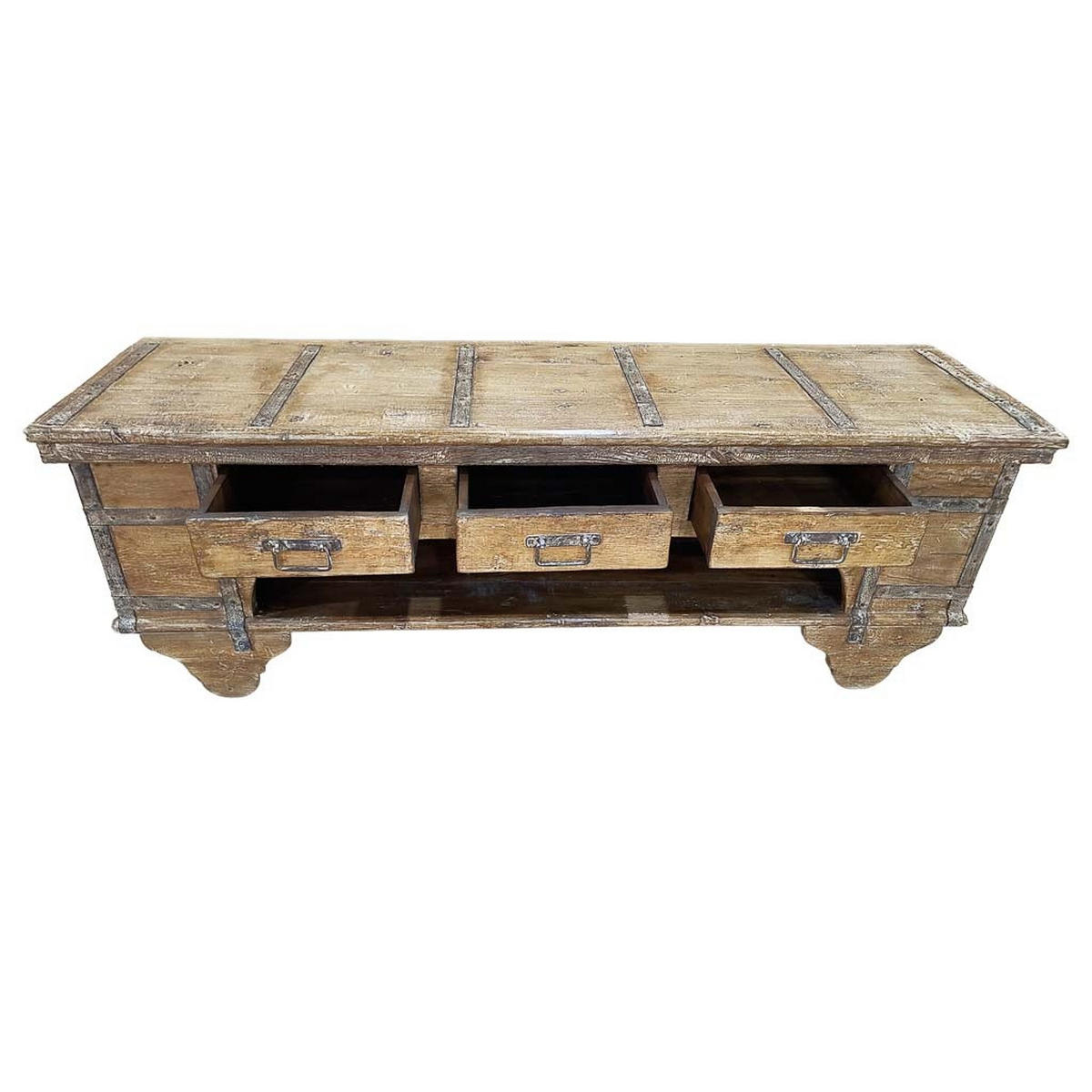 TV-LOWBOARD aus Holz, 175x45x57cm - Braun, Holz (175/57/45cm) - Wanderlust