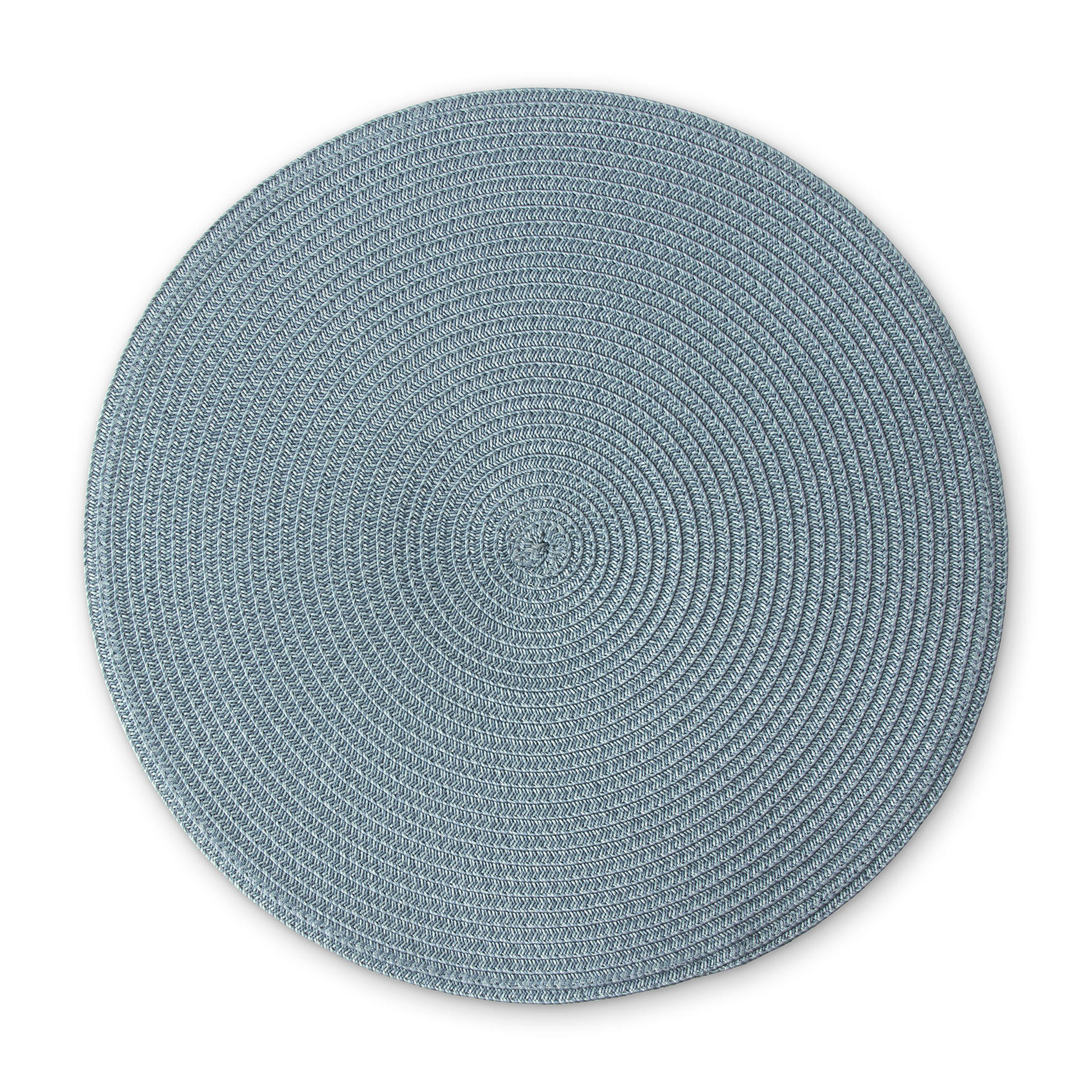 TISCHSET Rund, Kunstfaser, Ø 38 cm, Graublau - Grau, Kunststoff (39/39/1cm) - Continenta