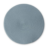 TISCHSET Rund, Kunstfaser, Ø 38 cm, Graublau - Grau, Kunststoff (39/39/1cm) - Continenta