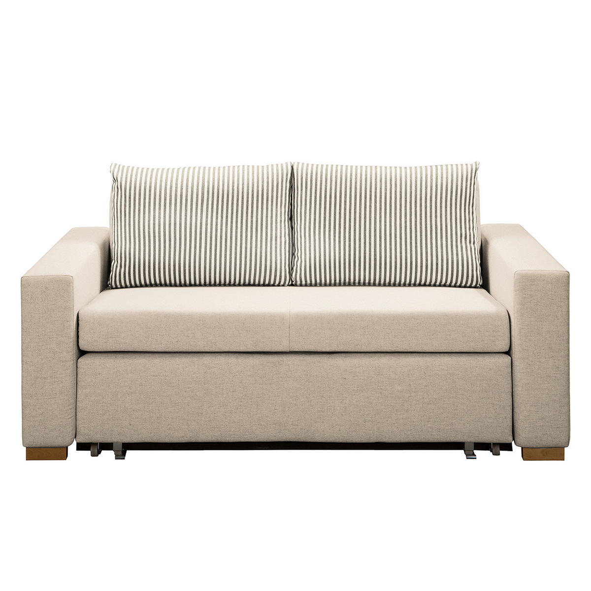 SCHLAFSOFA - Hellbraun/Kaschmir, Textil (153/90/90cm) - home24