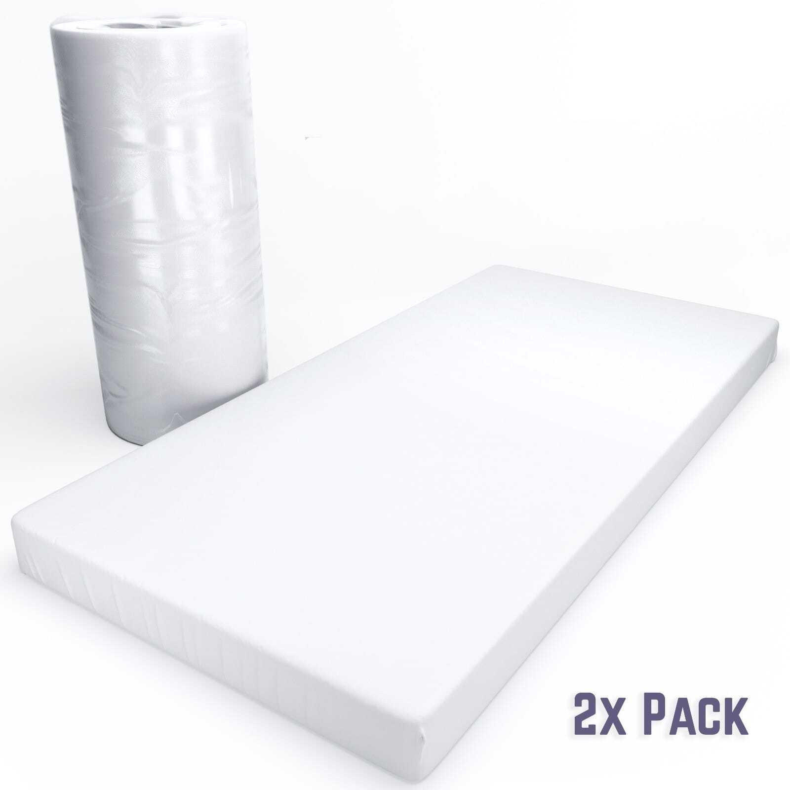 ROLLMATRATZE Komfort Doppelpack 90x200x10cm Härtegrad 2 (mittel) - Weiß, Textil (90/200cm) - JEKATEX