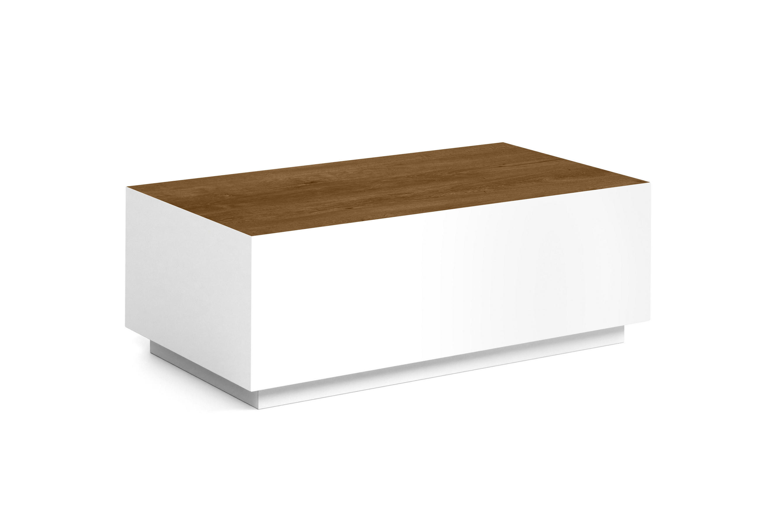 COUCHTISCH MORISS - Wildeiche/Weiß, Holzwerkstoff (55/100/36cm) - Meblini