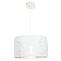 HÄNGELEUCHTE Metall Weiß Chrom - Weiß, Metall (38/38/120cm) - Globo Lighting