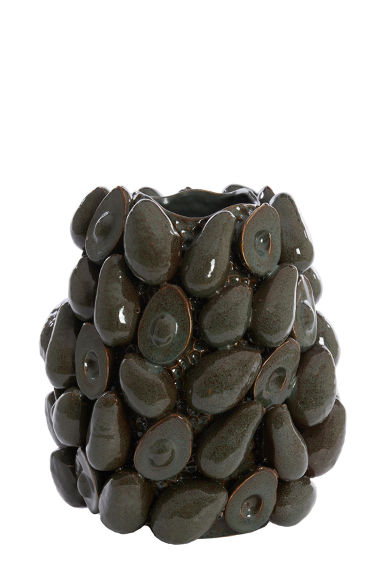 VASE Avocado Braun Ø33/37,5 cm - Braun, Keramik (37.5cm) - Light & Living