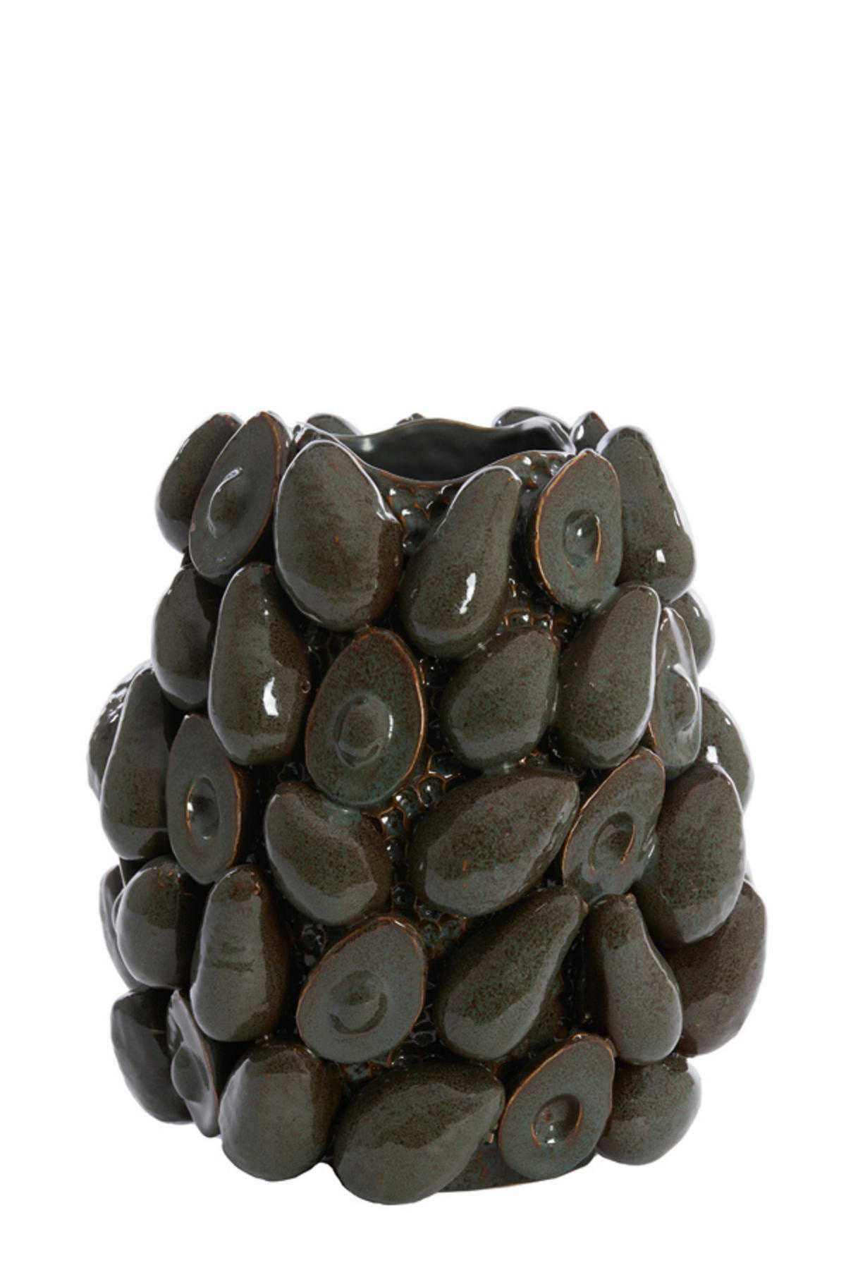 VASE Avocado Braun Ø33/37,5 cm - Braun, Keramik (37.5cm) - Light & Living