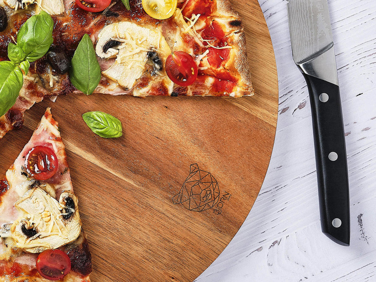 SCHNEIDEBRETT aus Akazienholz Stine - Ø31cm - Braun, Holz (31/40cm) - Björn