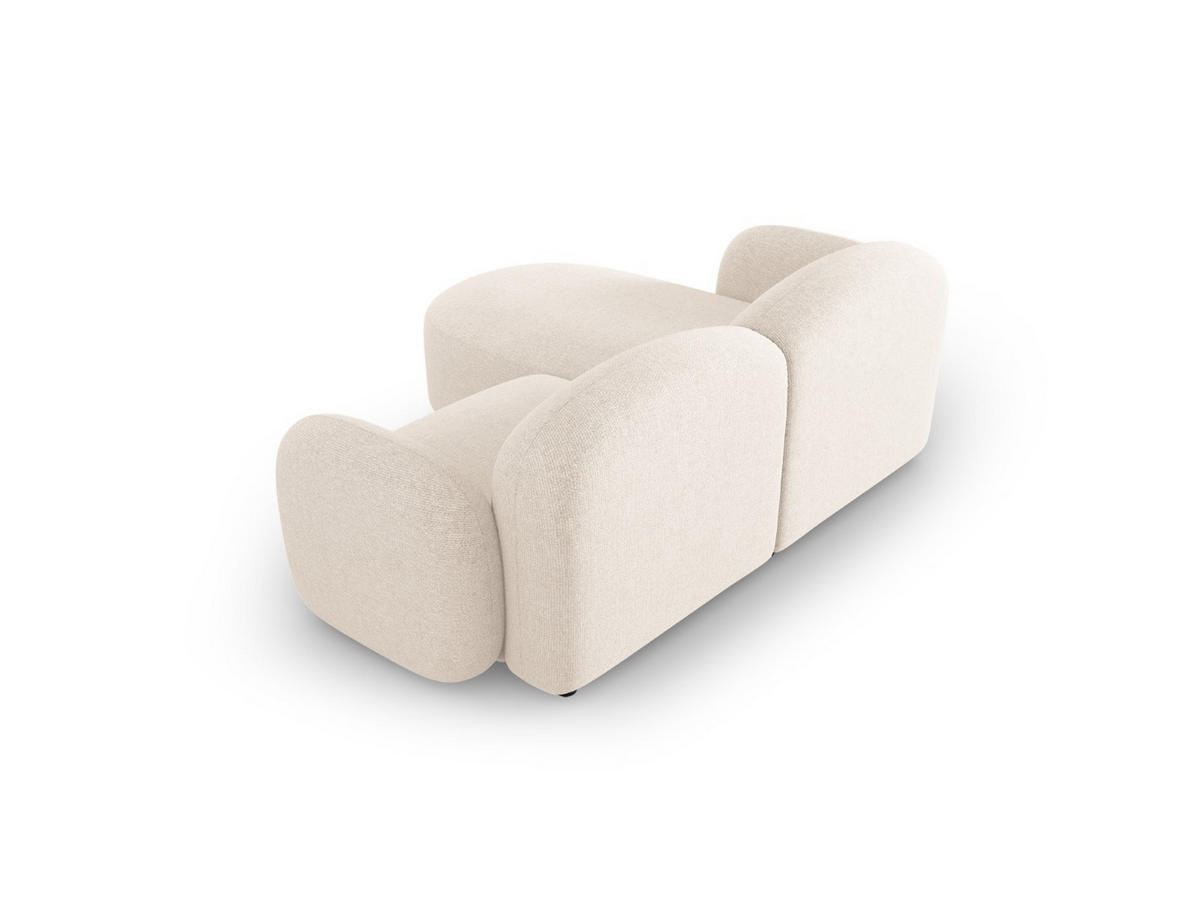 ECKSOFA rechts Blair aus Chenille-Stoff beige clair melange 3 Sitzplätze - Beige, Textil (155/194cm) - Micadoni