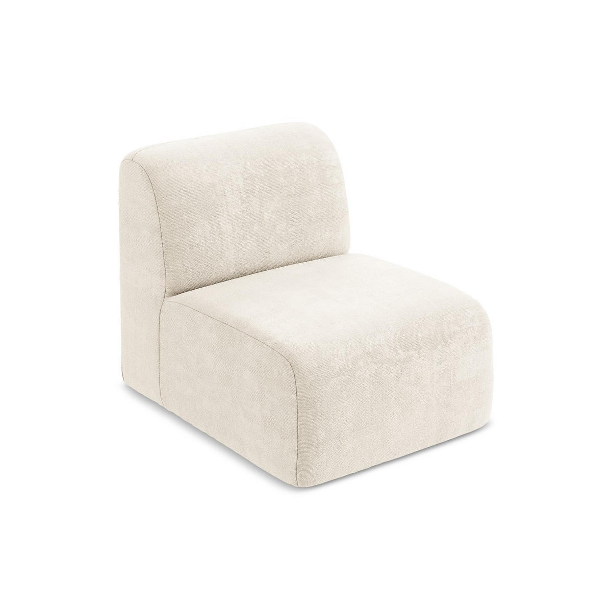 SOFAELEMENT Chenille Stoff Beige - Creme/Schwarz, Holzwerkstoff/Kunststoff (70/75/94cm) - LaMiaSofa