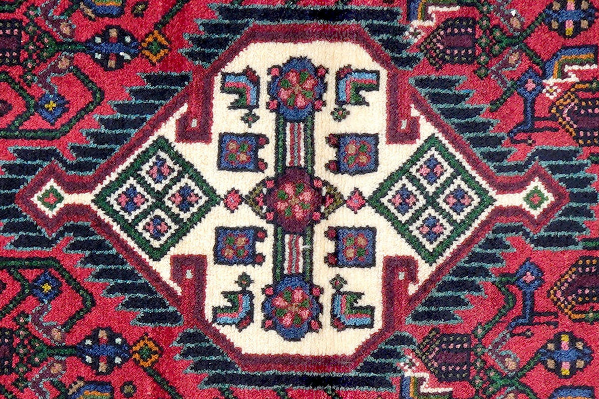 LÄUFER Orient handgeknüpft Assadabad Rot 301/84 cm Schurwolle - Rot, Textil (84/301cm) - Looma