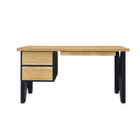 SCHREIBTISCH auf Metallbeinen fürs Büro GORAN - Eichefarben, Holz (70/150/75cm) - Rawood Furniture