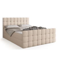 BOXBETT Detroit Duo mit Topper 180/200 Hellbeige - Ecru, Textil (180/200cm) - Bromarkt