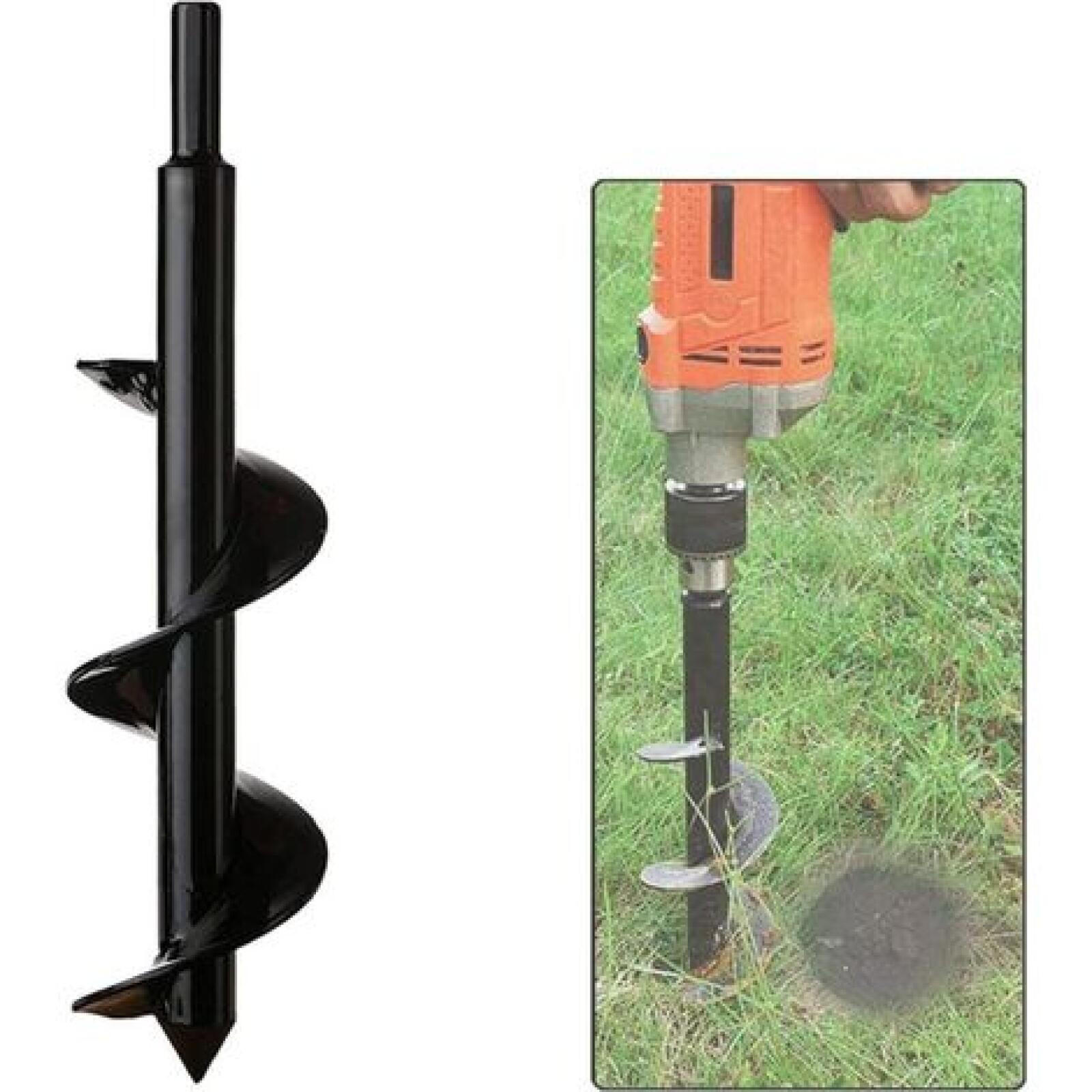 BOHRER – werden zum Ausheben von Löchern und zum Einpflanzen tiefwurzelnder Pflanzen verwendet. - Schwarz, Metall (30/8/1cm) - DCA