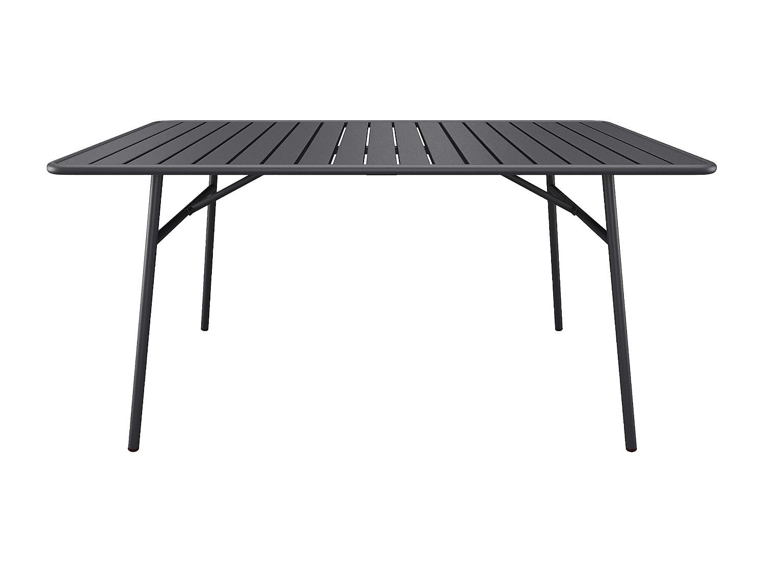 GARTENTISCH - 6 Personen, 8 Personen - Metall - Anthrazitgrau - - Anthrazit, Metall (100/200/75cm) - Vente-Unique