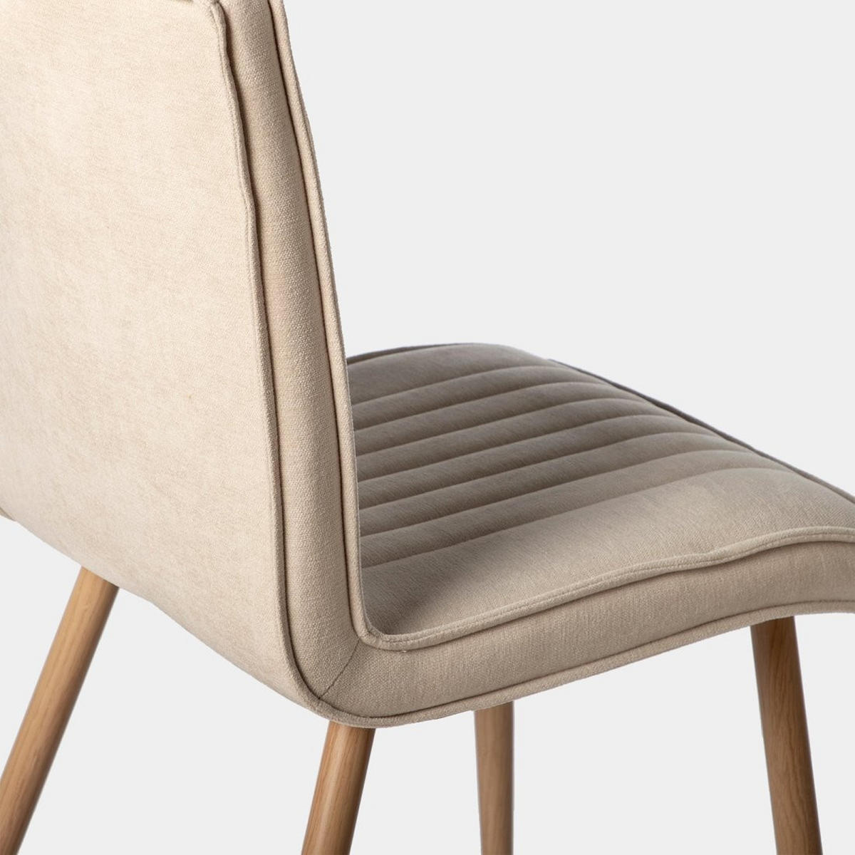 ESSZIMMERSTUHL Mika Beige 44 cm x 86 cm 4er-Set - Beige, Textil (44/86/57cm) - Klast Home