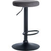 BARHOCKER Samt dunkelgrau - Dunkelgrau/Schwarz, Textil/Metall (38.5/60/38.5cm) - CLP
